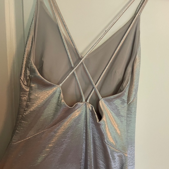 Silver/metallic floor length gown - Picture 5 of 7